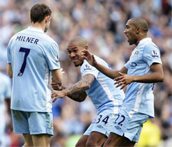 Man City go top after routing Aston Villa 4-1