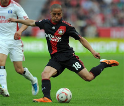 Two-goal Sam plays it again to put Leverkusen top