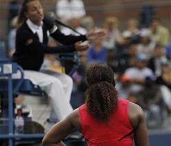 Williams escapes with fine for umpire abuse