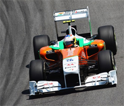 Force India’s Paul Di Resta hopeful of podium finish in 2012   	