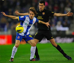 Derby clash: Espanyol dent Barcelona`s title hopes