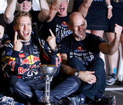 Hamilton credits Vettel’s success to Red Bull car designer Adrian Newey