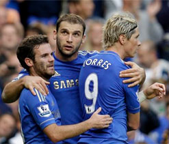 EPL 2012: Torres and Hazard on target as Chelsea go four points clear