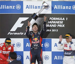Sebastian Vettel wins Japanese GP, closes gap on leader Alonso