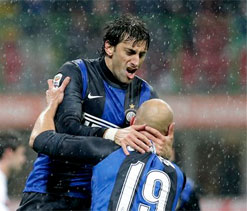 Inter 3-2 Sampdoria: Milito, Palacio & Guarin send Nerazzurri second