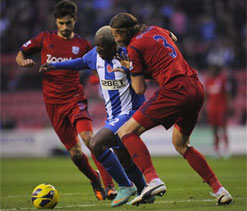 West Brom beat Wigan 2-1 in EPL