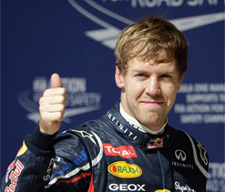 Sebastian Vettel wins pole position at US Grand Prix