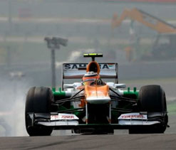 Paul gets 2 points for Force India; Nico, Narain crash out