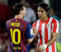 Camp Nou awaits Messi-Falcao clash