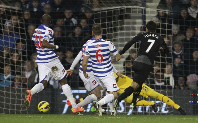 Suarez strikes twice as Liverpool beat QPR 3-0 in EPL