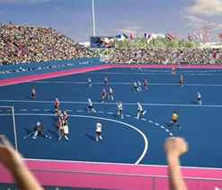 Hockey pitch to turn blue for London Olympics