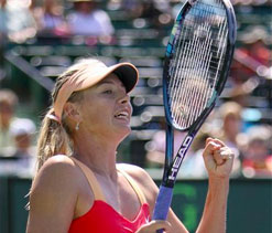 Sharapova crushes Li to reach Key Biscayne semis