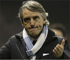 Mancini says Man U’s ‘five-point’ lead too much to beat