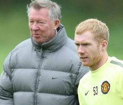 Ferguson pays tribute to veteran Man U midfielder Scholes
