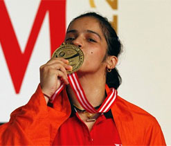 Hooda congratulates Saina on winning Indonesia Super Series