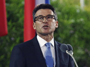 LOCOG Chairman Sebastian Coe delivers a speech during the Opening Ceremony at the 2012 Summer Olympics in London.