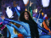 Performers dance during the Opening Ceremony at the 2012 Summer Olympics in London.