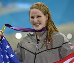 London Olympics swimming: Franklin backstrokes to 100-m gold