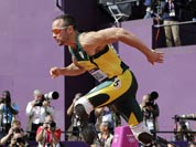 South Africa`s Oscar Pistorius starts in a men`s 400-meter heat during the athletics in the Olympic Stadium at the 2012 Summer Olympics.