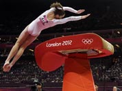 US gymnast McKayla Maroney performs during the artistic gymnastics women`s vault finals at the 2012 Summer Olympics.