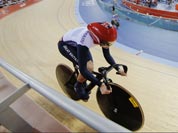 Britain`s Victoria Pendleton competes in the track cycling women`s sprint during the 2012 Summer Olympics in London.