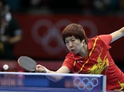 China`s Li Xiaoxia competes against South Korea`s Seok Hajung during a women`s team table tennis semifinal match at the 2012 Summer Olympics.
