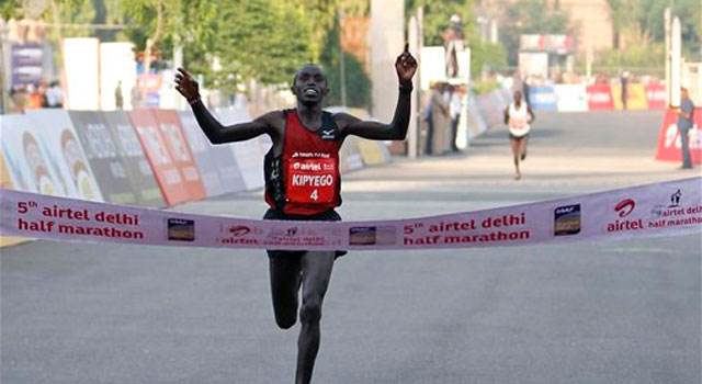 Kenya’s Edwin Kipyego wins Delhi Half Marathon