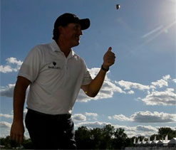 Phil Mickelson in joint lead with Vijay Singh at Crooked Stick