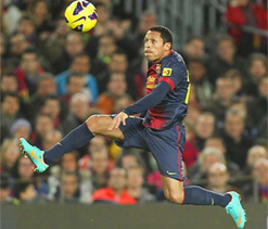Adriano to miss Barca`s Copa del Rey tie