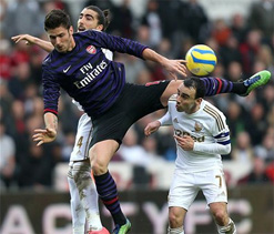 Swansea 2-2 Arsenal: Graham rescues a replay for spirited Swans