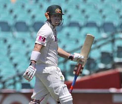 David Warner gets the message from Mark Taylor