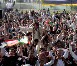 Ecstatic welcome home for triumphant Afghan cricketers