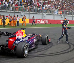 FIA reprimands Vettel, fines Red Bull for doughnut celebration