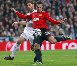 Robin Van Persie rues missed chance against Real Madrid