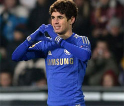 Europa League: Oscar gives Chelsea first leg win over Prague