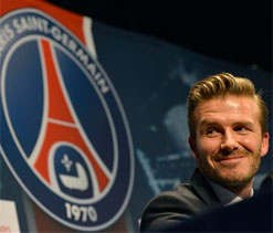 David Beckham learning French after joining PSG