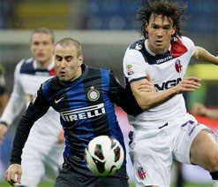 Alberto Gilardino’s sole goal enough to hand Bologna 1-0 win over Inter Milan