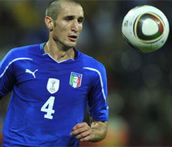 Chiellini out of Italy-Brazil match