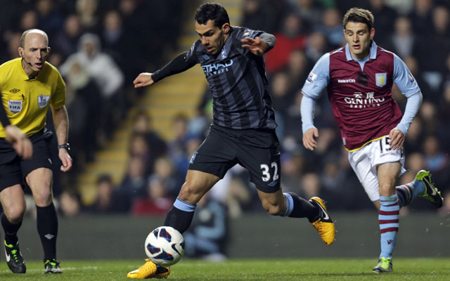 Carlos Tevez strikes to keep Manchester City’s title hopes alive
