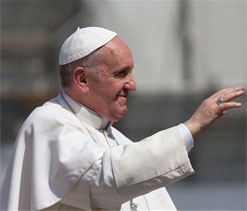 Pope Francis receives signed jersey from Messi