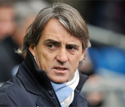 Manchester City to review manager Mancini`s position at end of season