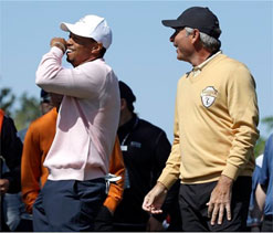 Tiger tees off with Donald, Piercy to start Masters