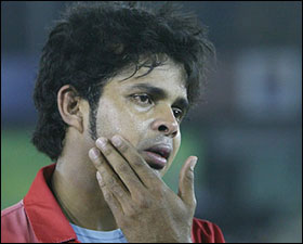Sreesanth`s mother, sister visit him in custody