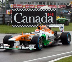 Force India celebrates 100th GP with double-score