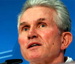 Bayern coach Jupp Heynckes takes a break
