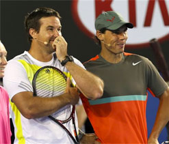 Nervy Rafter could `choke` in doubles return with Hewitt