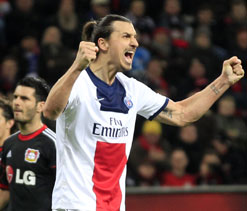 Ibrahimovic double puts PSG on verge of quarters