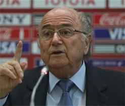 Blatter calls for points deductions against `offending` football clubs to fight racism